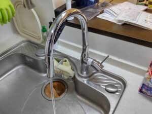 長野キッチン取付け隊　タカギ浄水栓の工事　施工後